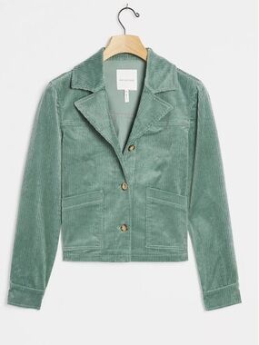 Anthropologie Avec Les Files Tegan Corduroy Shirt Jacket Green Size Medium